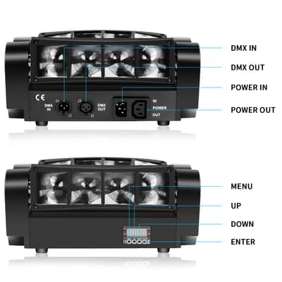 UKing Moving Head Light Effect, DJ Party Light, Disco Stage Light DMX512 with RGBW Lights for Bar, Christmas, Halloween Party image 5