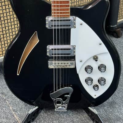Rickenbacker 360 Bound Headstock Stereo 1971 Black Jetglo image 4