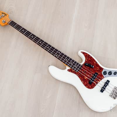 2006 Fender American Vintage '62 Jazz Bass Olympic White w/ Lindy Fralin Split Jazz Pickups image 12