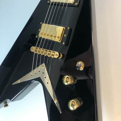 Harley Benton Victory Plus BK Deluxe "V" Style Guitar with Gold Hardware  2022 image 3