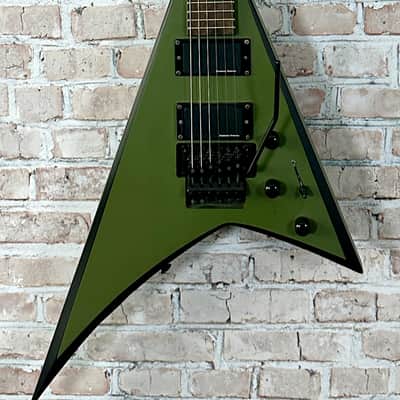 Jackson X Series RRX24 Rhoads with Laurel Fretboard 2023 - Matte Army Drab with Black Bevels image 2