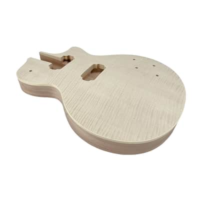Les Paul Style Electric Guitar Body Flame Maple, Mahogany image 6