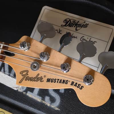 Fender Mustang Bass ARTIST OWNED by THE DARKNESS studio used to record MOTORHEART album Dan & Justin Hawkins Precision Jazz PJ Bass Pickups image 1