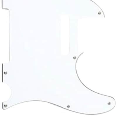 Genuine Fender 60s Telecaster/Tele 8-hole 3-ply White Pickguard 006-0817-000 image 3