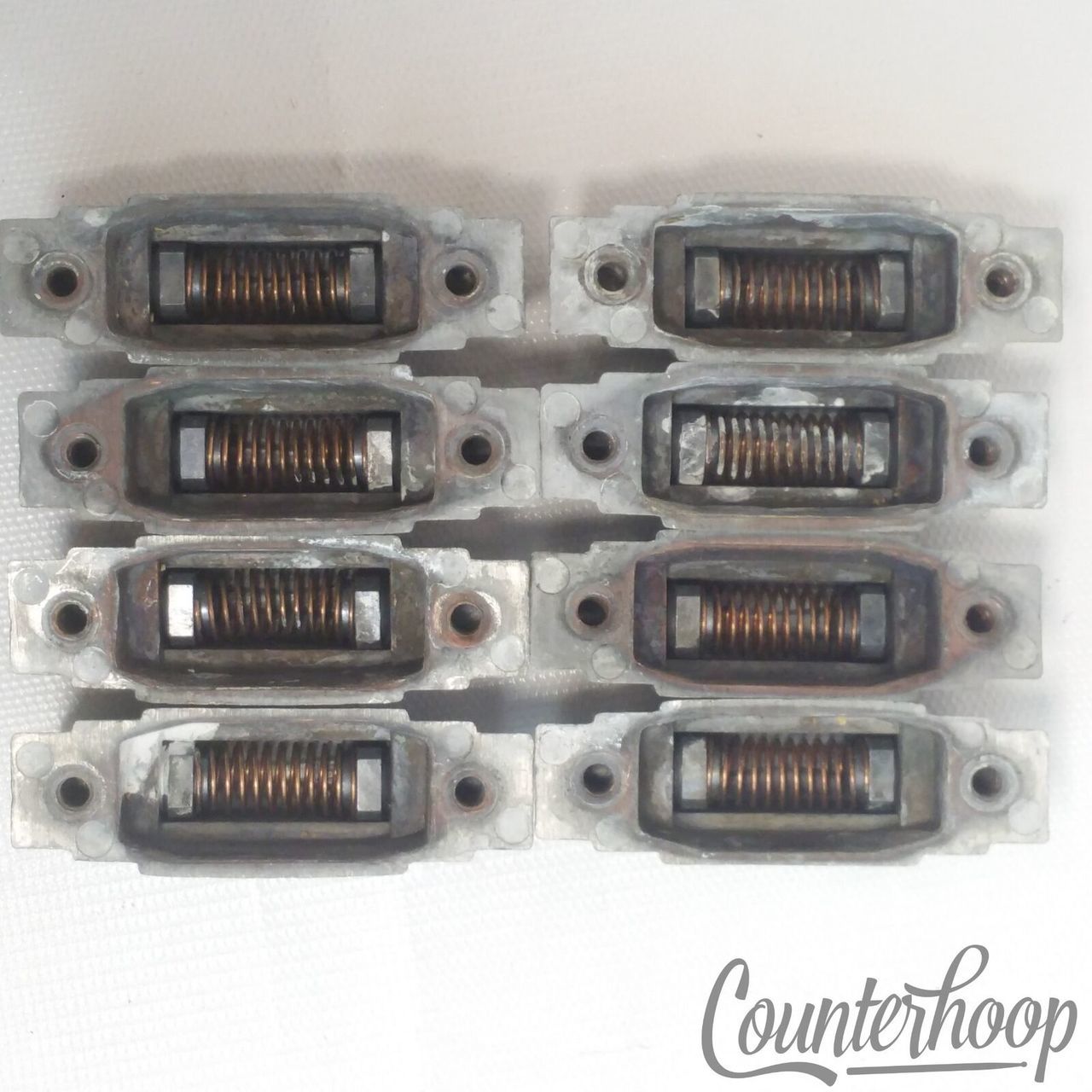Leedy&Ludwig 8x Nickel Imperial Snare Drum Lugs 2"Vintage 40s Center Double-Side — main photograph
