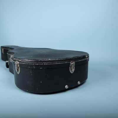 Vintage Guild Acoustic Guitar Hard Case Black Tolex Plush Interior Latches image 6
