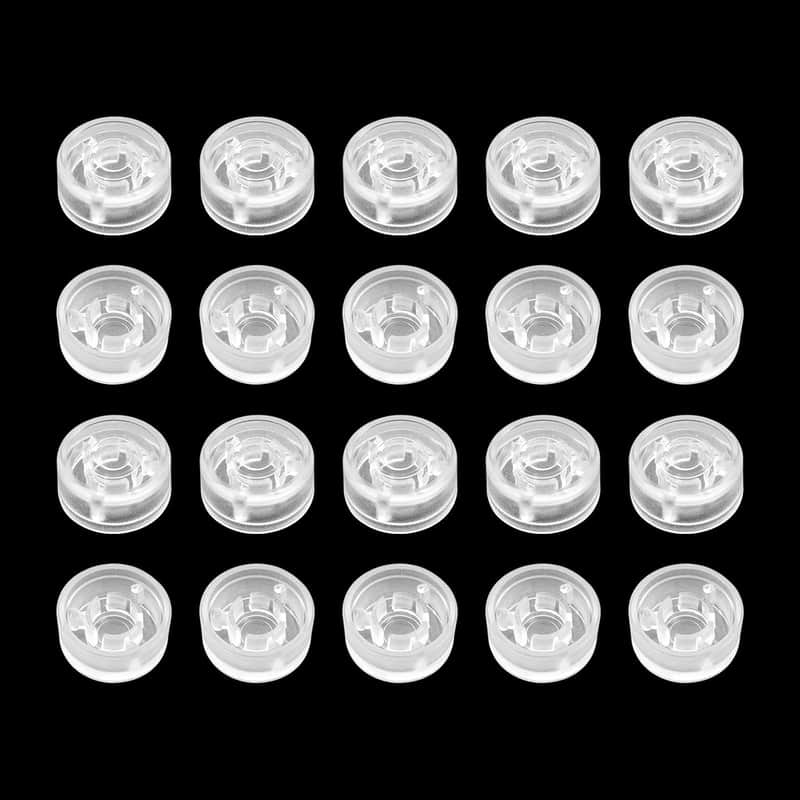 20Pcs Transparent Guitar Effect Footswitch Topper, Guitar Pedals Footswich Protection Caps, Plastic Guitar Pedal Footswitch Topper Cover For Common Pedal Switches image 1