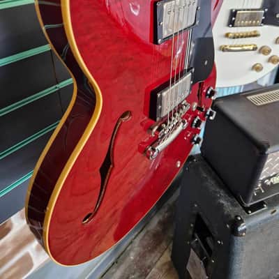 Navigator By ESP SA-120 Cherry circa.1980’s Semi-Hollow Electric Guitar image 3