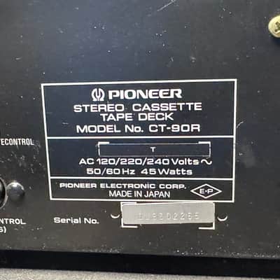 Pioneer CT-90R Stereo Cassette Tape Deck Auto Reverse Belt Replaced Tested Read image 8