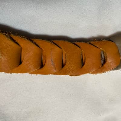 LM Glove LEATHER Weave Links MANDOLIN Strap Orange/Brown - FIRE SALE image 12