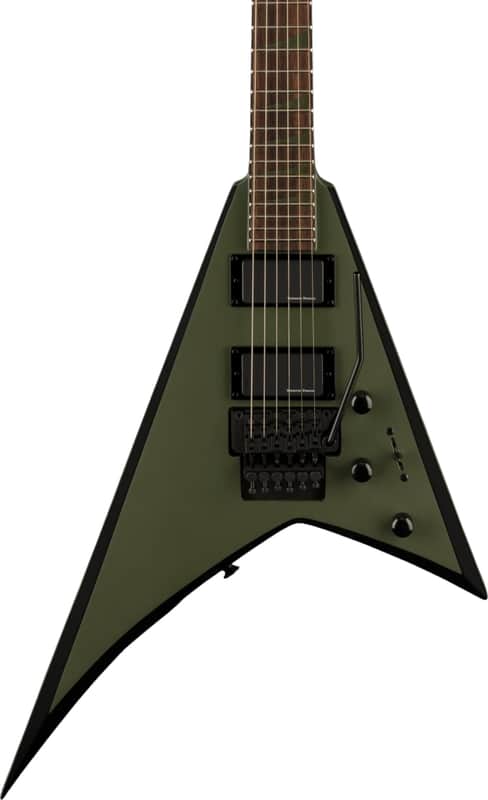 Jackson X Series Rhoads RRX24 Electric Guitar, Laurel Fingerboard, Matte Army Drab/Black Bevels image 1