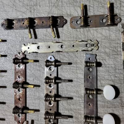 Vintage RARE 1960's Harmony Silvertone Kay Waverly Teisco Kluson 3x3 and 6 on a plate Guitar Tuners Luthier Parts image 3