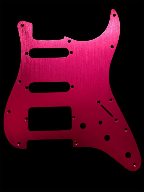 New Pink Brushed Anodized Aluminum SSH Stratocaster Electric Guitar Pickguard Strat image 1