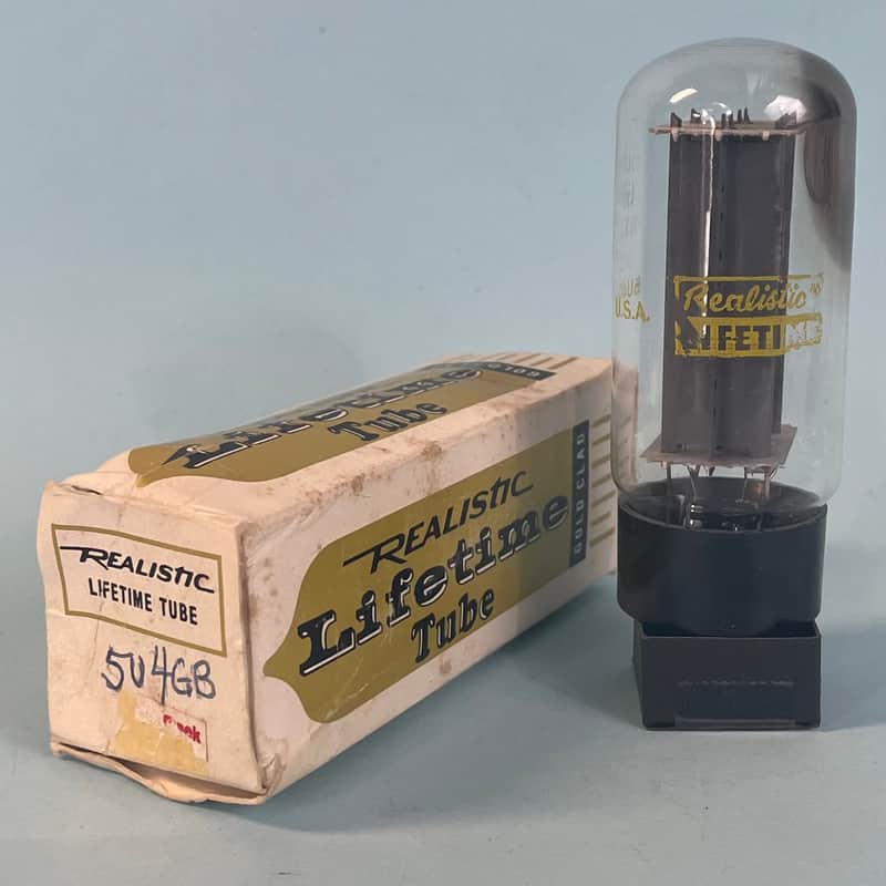 1958 General Electric 5U4GB Vintage GE Realistic Side Getter Rectifier Tube!T274 image 1