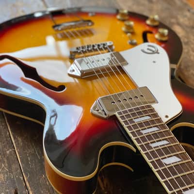 Epiphone Scarce Left Handed 1999 Casino Electric Guitar Antique Sunburst Finish Peerless Factory Korea w/ OHSC & Docs LEFTY! image 5