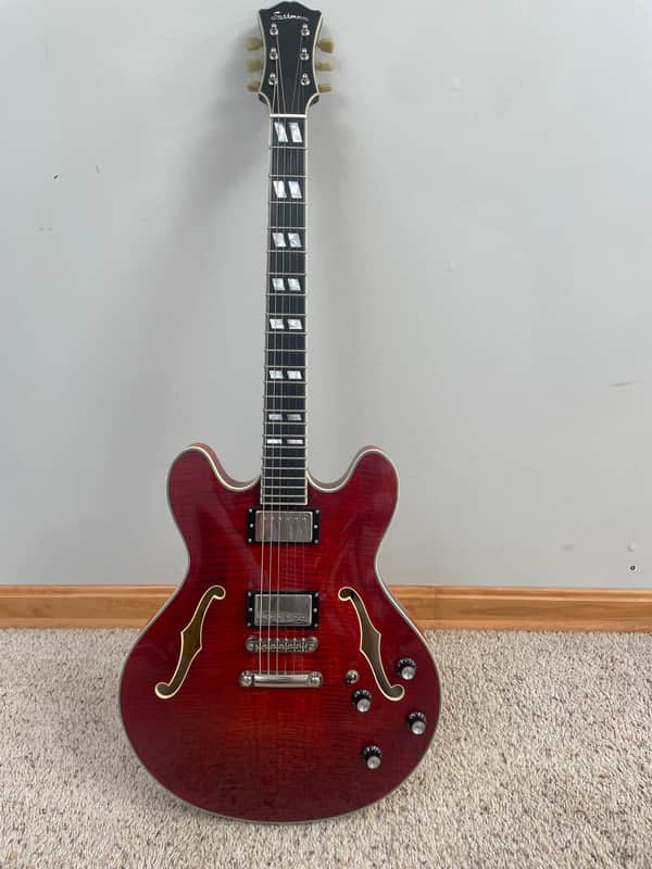 Eastman T486-RD Thinline Archtop Double Cutaway 2021 - Red image 1