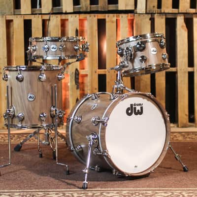 DW Collector's Pure Walnut Natural Hard Satin Drum Set - 18,12,14,14sn - SO#1421333 image 1