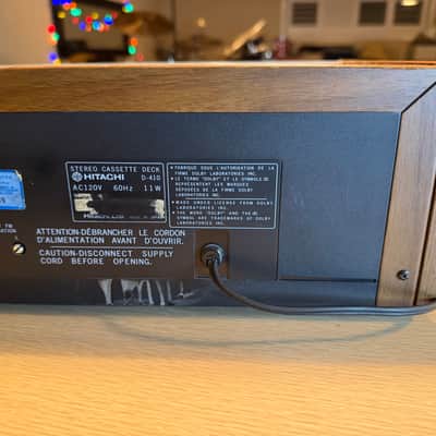 Hitachi Stereo Deck D-410 VU Metres Wooden Casing Fresh Full Servicing X Rare🎶 image 12