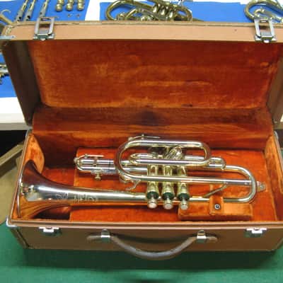 Huttl Cornet - Chris Kratt 1979 - Nickle SIlver Bell Model, Original Case and Chris Kratt MP image 4