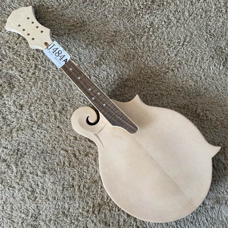 Semi Finished 8 String F Style Mandolin DIY Project, Spruce Top Body, Maple Neck, Rosewood Fingerboard image 1