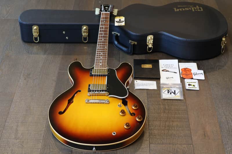 MINTY! 2013 Gibson 1959 ES-335 Historic Reissue Semi-Hollow Electric Guitar Vintage Sunburst + COA OHSC