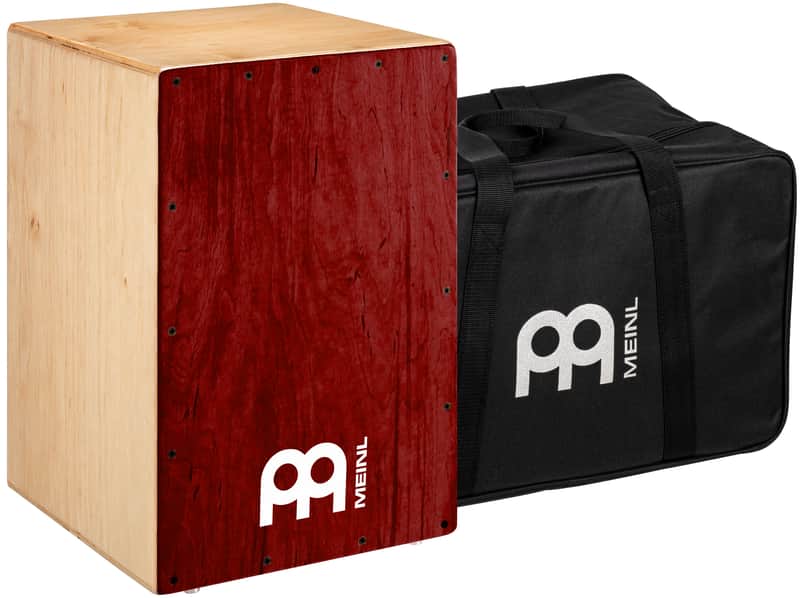 Meinl Percussion BC1NTWR Cafe Cajon in Wine Red Finish with Internal Snares and FREE Gig Bag image 1
