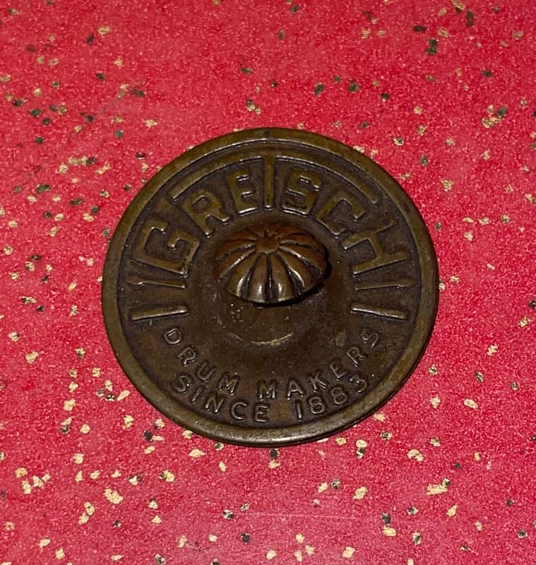 Vintage Gretsch 60's Rack Tom Drum Floor Tom Round Badge and Tack image 1