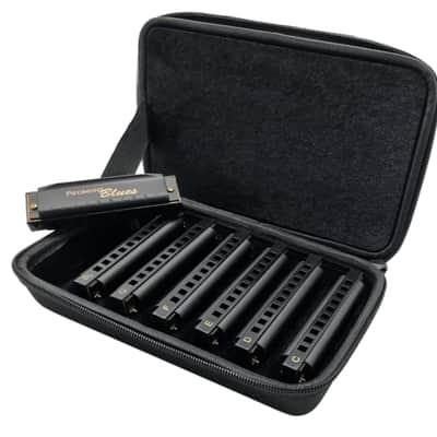 Hohner Piedmont Blues Harmonica Set 7-piece with Case-NEW image 3