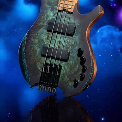 Cort Artisan Space 4 Bass - Star Dust Green; Premium Tone & Stellar Design! w/ Gig Bag image 10