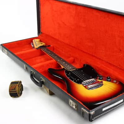 1978 Fender Mustang Sunburst Vintage Electric Guitar w Original Hard Case & Strap image 2