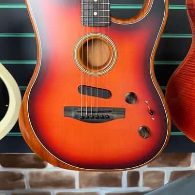 Fender Acoustasonic Stratocaster 3-Tone Sunburst 2020 Hybrid Guitar image 4