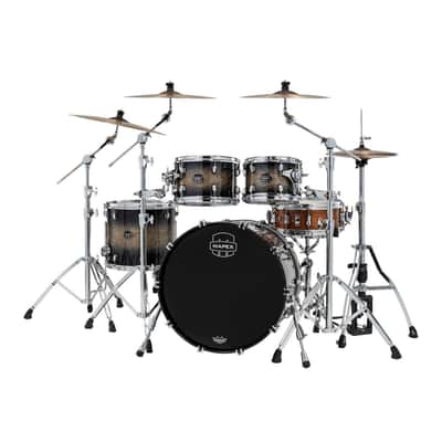 Mapex Saturn VI Rock 4pc Drum Set 22/10/12/16 Black Ink Burst image 2