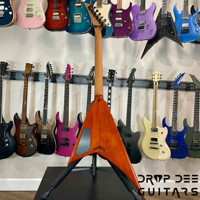 Jackson Custom Shop Randy Rhoads HS Electric Guitar w/ Case-Amber Lager Burst image 14