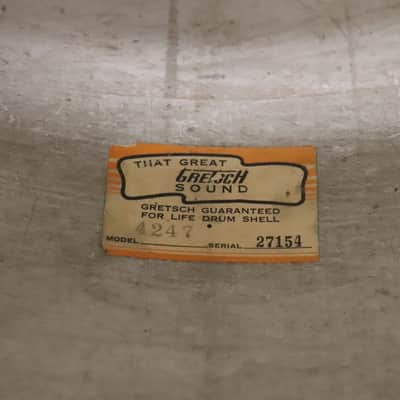 Gretsch Round Badge White Pearl 3pc Drum Kit Set Vintage 1960's image 2