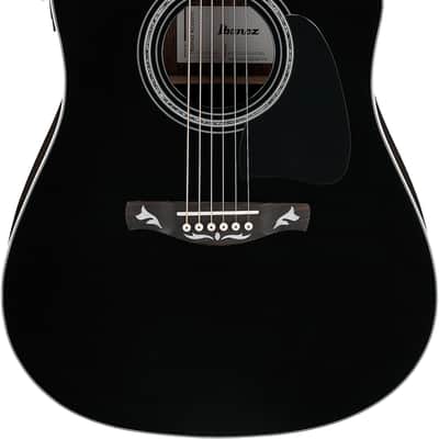 Ibanez AW391RCE European Exclusive Artwood Dreadnought Acoustic-Electric Guitar, Solid Spruce Top, Black image 2