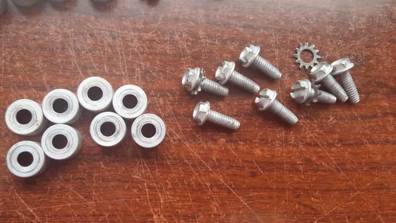 VINTAGE Rogers Dynasonic Powertone Snare PARTS / 8 LUG Mounting Screws CUP Washers image 1
