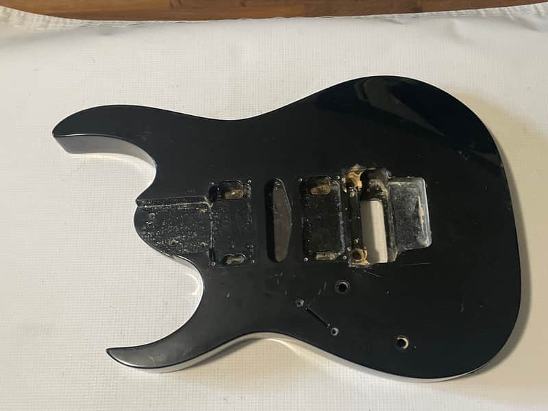 2000's Indonesian Ibanez RG370DXL Lefty Black Basswood Guitar Body Floyd Ready Project image 1