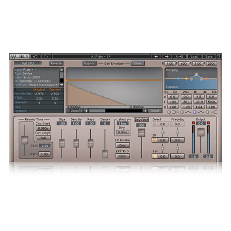 Waves IR1 Convolution Reverb (Download) image 1
