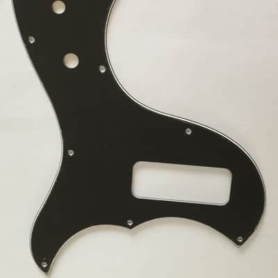 Custom For Fano Standards TC6 Guitar Pickguard P90 Scratch Plate (3 Ply Black) image 1