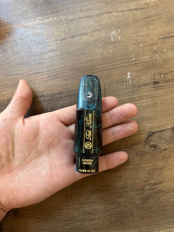 Ted Klum Florida Blue Marble Tenor Sax Mouthpiece - 7 tip, Mark Turner facing! image 1