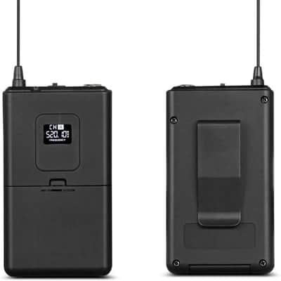 Wireless Microphone System UHF 4 Channel 2 Handheld Mic 2 Headset 2 Lavalier Bodypack 2 Lapel Mic Pro Karaoke System Speaking Conference Wedding Party image 3