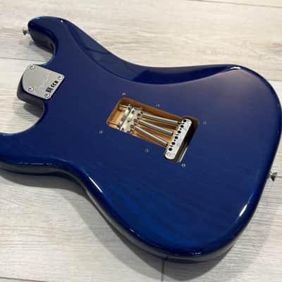 MINT Loaded Fender Deluxe Player Sapphire Blue Transparent Ash Stratocaster Body image 8