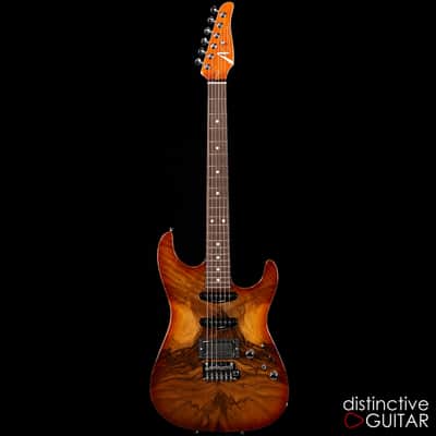 Tom Anderson Drop Top HSS Figured Walnut Honey Burst Shaded Edge image 5