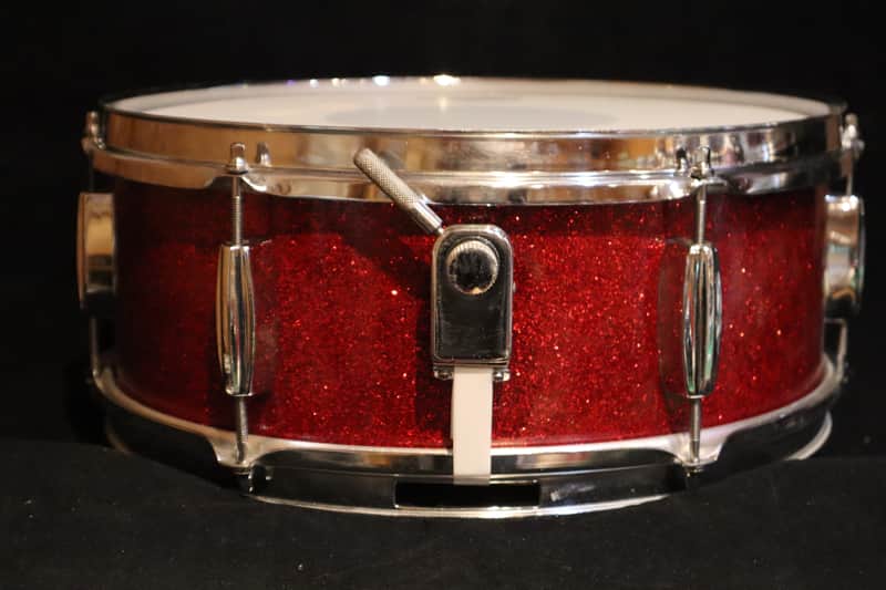 MIJ Red Sparkle 6-Lug Snare image 1