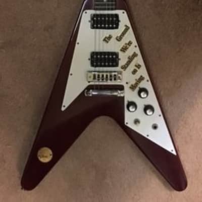 Gibson Flying V Medalian Model 1972 Cherry Red woodgrain Stain image 1