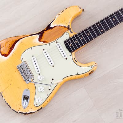 1960 Fender Stratocaster Partscaster w/ Olympic White Heavy Relic Body, Don Mare Super Sports Pickups, Case image 1
