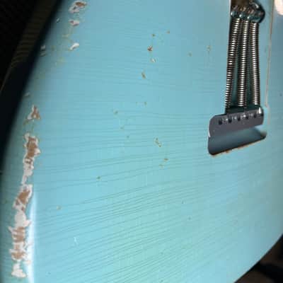 Partscaster MJT Allparts Stratocaster with tender 69 custom shop pick ups - Relic powder blue image 4
