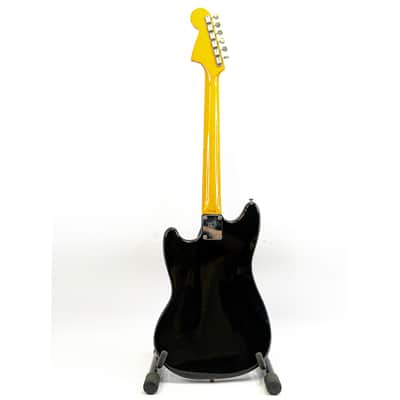 1989 Fender Mustang MG-69 Reissue MIJ Black w/ Gigbag, Trem Arm & Model Card image 4