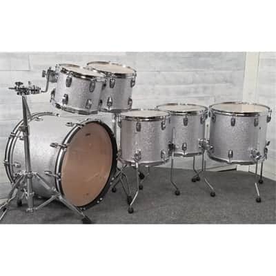 Used Ludwig Classic Oak 6pc Drum Set Silver Sparkle - Very Good image 4