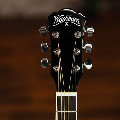 Washburn WA90CETBBPACK Learn & Play Pack Acoustic Electric Guitar Bundle w/Gig Bag, Tuner, Strap, Picks, Extra Set of Strings, String Winder, Folding Stand, 4 Months of Online Lessons image 5